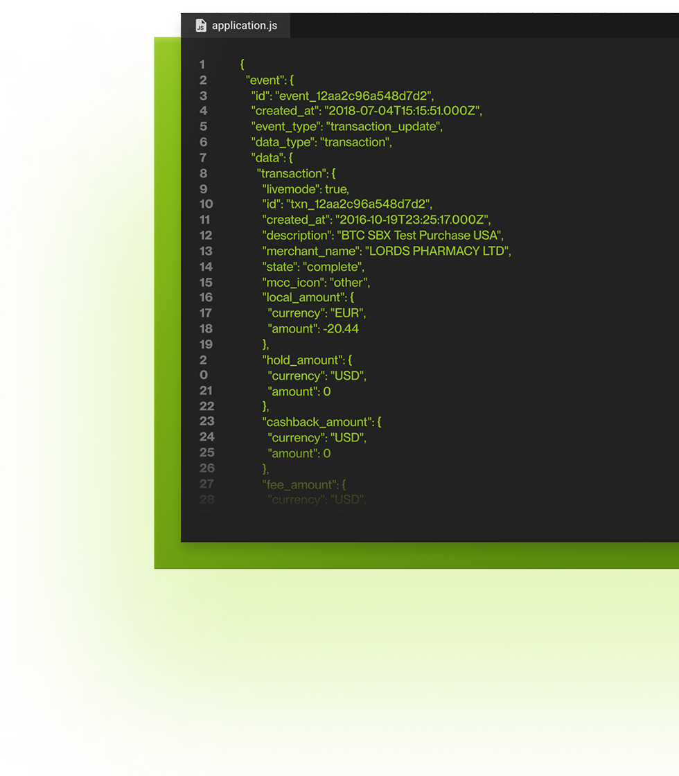 Webhook code screenshot